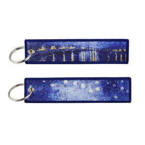 van gogh Embroidered Key Chain