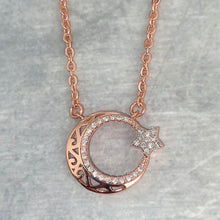 Load image into Gallery viewer, moon star necklace
