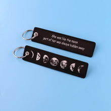 Load image into Gallery viewer, Moon Embroidered Key Chain
