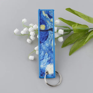 van gogh Embroidered Key Chain