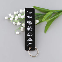 Load image into Gallery viewer, Moon Embroidered Key Chain
