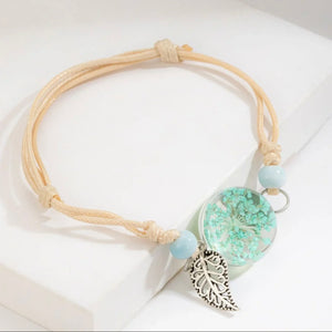 green flower bracelet