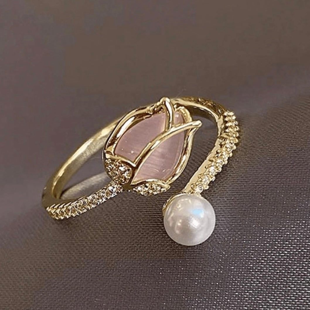 pink tulip ring