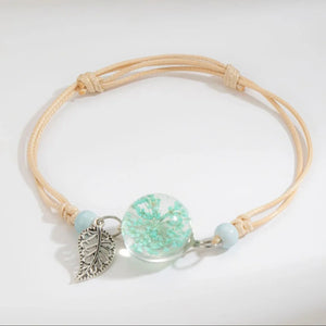 green flower bracelet