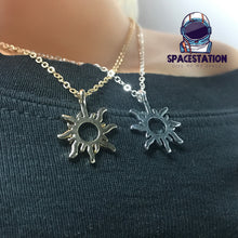 Load image into Gallery viewer, good vibe only sun necklace
