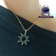 Load image into Gallery viewer, good vibe only sun necklace
