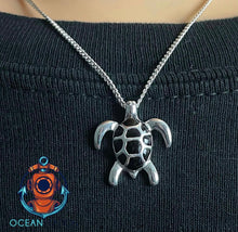 Load image into Gallery viewer, black turtle necklace
