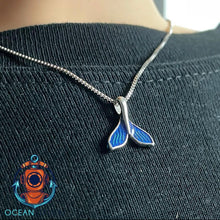 Load image into Gallery viewer, blue tail necklace
