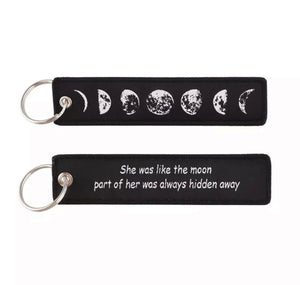 Moon Embroidered Key Chain