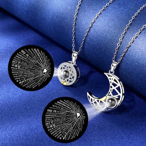 sun and moon magnetic necklaces ( i love you 100 )